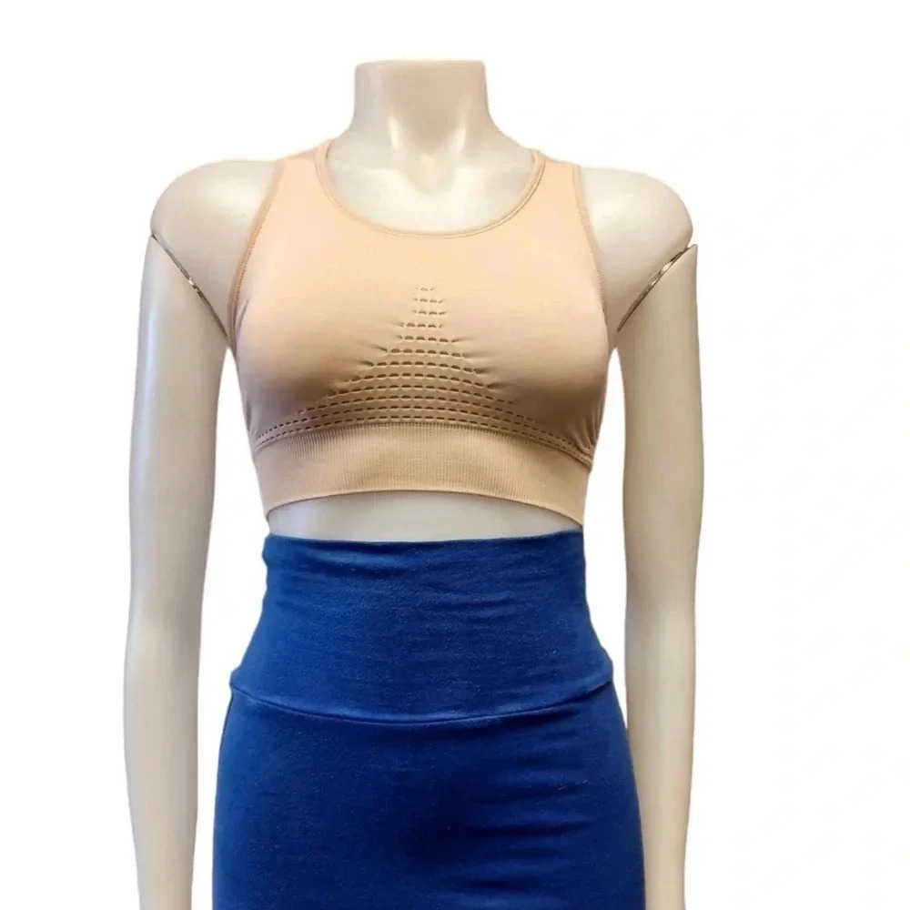 Sweaty Betty Seamless Nude Sports Bra Racer Back Size Medium